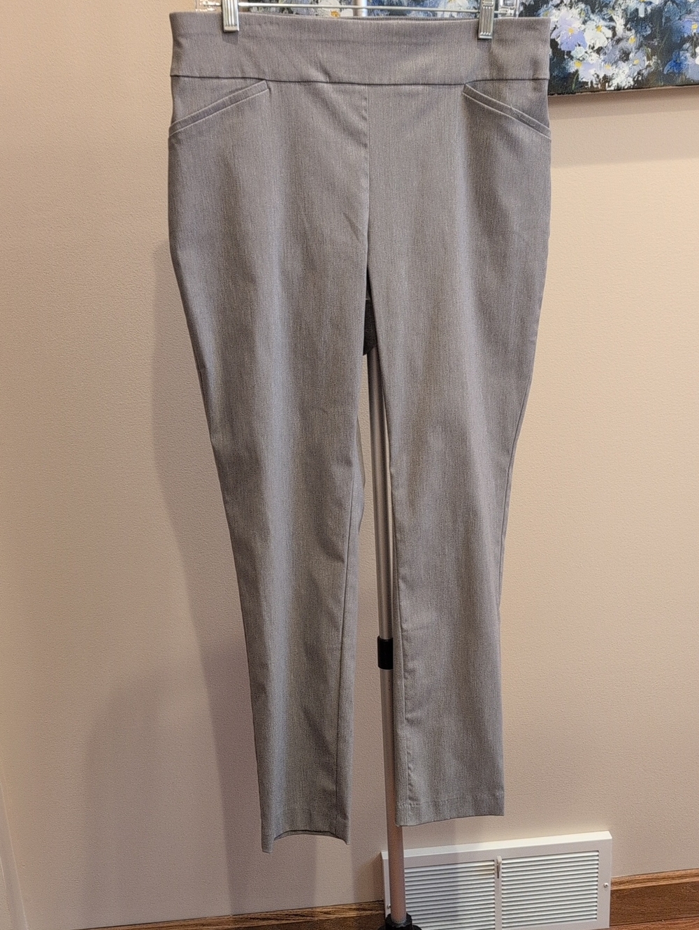 Chico's Light Gray Perfect Stretch Pull-On Pants